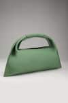 Shop_Tann-ed_Green Julia Baguette Clutch _at_Aza_Fashions