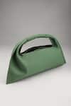 Tann-ed_Green Julia Baguette Clutch _at_Aza_Fashions