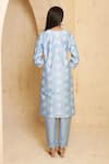 Buy_Thetaa_Blue Silk, Satin, Cotton, Embroidery Round Hand Anarkali Set _Online_at_Aza_Fashions