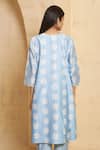 Shop_Thetaa_Blue Chanderi Silk, Cotton Sequins, Embroidery Hand Marori Work Kurta And Pant _at_Aza_Fashions