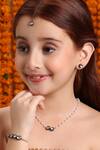 Buy_Ruby Raang_Silver Plated Pearls Kundan Jewellery Set _at_Aza_Fashions