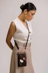 Buy_Miri_Brown Embroidery Hand Chirpy Bloom Wallet Sling _at_Aza_Fashions