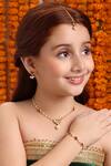 Buy_Ruby Raang_Maroon Gold Plated Jewellery Set _at_Aza_Fashions