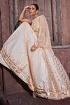 Priyanka Jain_Rose Gold Cotton, Chanderi, Net Sequins, Pearls, Vintage Anarkali Set _Online