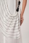 Buy_ATBW_White Modal, Satin Button-down Neck Designer Dress _Online_at_Aza_Fashions