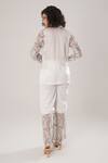 Shop_ATBW_White Modal, Satin Pearls, Embroidery Collared Designer Shirt _at_Aza_Fashions