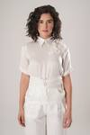 Buy_ATBW_White Modal, Satin Fabric Flowers Collared Designer Shirt _at_Aza_Fashions