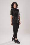 ATBW_Black Modal, Satin Collared Designer Shirt _Online_at_Aza_Fashions