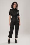 Buy_ATBW_Black Modal, Satin Collared Designer Shirt _Online_at_Aza_Fashions