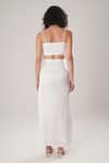 Shop_ATBW_White Modal, Satin Pearls Round Neck Crop Top _at_Aza_Fashions