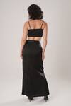 Shop_ATBW_Black Modal, Satin Pearls Open Neck Crop Top _at_Aza_Fashions