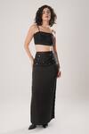 Buy_ATBW_Black Modal, Satin Pearls Open Neck Crop Top _Online_at_Aza_Fashions