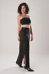 Shop_ATBW_Black Modal, Satin Pearls Open Neck Crop Top _Online_at_Aza_Fashions