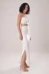 ATBW_White Modal, Satin Skirt _Online_at_Aza_Fashions