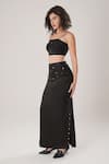 Buy_ATBW_Black Modal, Satin Skirt _Online_at_Aza_Fashions