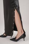 Shop_ATBW_Black Modal, Satin Skirt _Online_at_Aza_Fashions