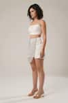Buy_ATBW_White Modal, Satin Pearls Skort Set _Online_at_Aza_Fashions