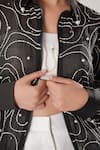 Buy_ATBW_Black Silk Pearls Collared Embroidered Designer Shirt _Online_at_Aza_Fashions