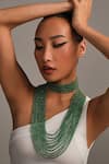 Anaash_Green Multi Layered Pana Necklace _Online_at_Aza_Fashions