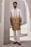 Buy_YAJY by Aditya Jain_Multi Color Silk Embroidery Winter Reverie Kurta Jacket Set _Online_at_Aza_Fashions
