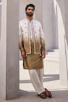 Shop_YAJY by Aditya Jain_Multi Color Silk Embroidery Winter Reverie Kurta Jacket Set _Online_at_Aza_Fashions