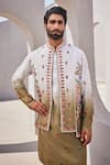 Shop_YAJY by Aditya Jain_Multi Color Silk Embroidery Winter Reverie Kurta Jacket Set 