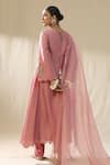 Shop_arpita sulakshana_Lavender Chanderi Silk, Cotton, Silk, Organza Sequins, Designer A Line Suit Set _at_Aza_Fashions