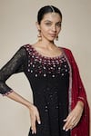 Shop_FATIZ_Black Georgette, Lycra Sequins, Embroidery Designer Anarkali Set With Dupatta _Online_at_Aza_Fashions
