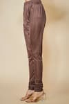 Shop_FATIZ_Mauve Georgette, Lycra Sequins, Brown Anarkali Set With Leggings And Dupatta _Online_at_Aza_Fashions