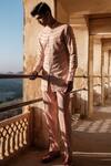 Buy_Amaare_Pink Cotton, Silk Embroidery Yantra Kurta Set _at_Aza_Fashions