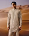 Buy_Amaare_Gray Chanderi Embroidery Vanya Designer Kurta Set 