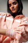Buy_Madder Much_Blush Cotton Collared Bellona Fluted Shirt And Wide Leg Pants Set 