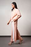 Buy_Madder Much_Blush Cotton Collared Peach Shirt And Pant Set _Online_at_Aza_Fashions