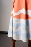 Buy_Madder Much_Peach Cotton Round Neck Tangrine Handloom Midi Dress 