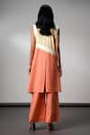 Shop_Madder Much_Multi Color Handloom , Split Kali Poise Ease Kurta And Pant Set _at_Aza_Fashions