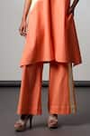 Madder Much_Multi Color Handloom , Split Kali Poise Ease Kurta And Pant Set _Online_at_Aza_Fashions