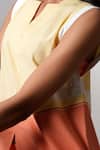 Madder Much_Multi Color Handloom , Split Kali Poise Ease Kurta And Pant Set _at_Aza_Fashions