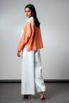 Madder Much_Multi Color Cotton Collared Handloom Top And Pant _at_Aza_Fashions