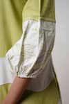 Buy_Madder Much_Green Cotton Embroidery Round Neck Hope Olive Bloom Short Dress _Online_at_Aza_Fashions