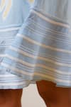 Buy_Madder Much_Blue Cotton Embroidery Keyhole Neck Ice Handloom Dress _Online_at_Aza_Fashions