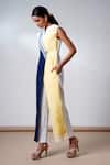 Buy_Madder Much_Multi Color Handloom Cotton Split V-neck Jumpsuit _Online_at_Aza_Fashions