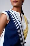 Shop_Madder Much_Multi Color Handloom Cotton Split V-neck Jumpsuit _Online_at_Aza_Fashions