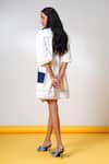 Shop_Madder Much_White Cotton Collared Malik Denim Dream Short Dress _at_Aza_Fashions