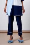 Shop_Madder Much_Blue Cotton Round Neck Indigo Handloom Kurta And Pant Set _Online_at_Aza_Fashions