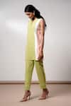 Madder Much_Multi Color Cotton V-neck Handloom Co-ord Set _Online_at_Aza_Fashions