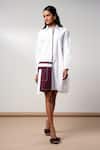 Buy_Madder Much_White Cotton Collared Snow And Slush Short Dress _Online_at_Aza_Fashions