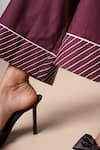 Madder Much_Brown Cotton Fold And Flow Wrap Top With Pants _Online_at_Aza_Fashions