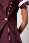 Buy_Madder Much_Brown Cotton Fold And Flow Wrap Top With Pants 