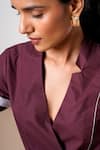 Shop_Madder Much_Brown Cotton Fold And Flow Wrap Top With Pants 