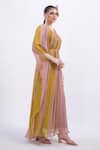 Merge Design_Multi Color Georgette Beads V-neck Kaftan _Online_at_Aza_Fashions